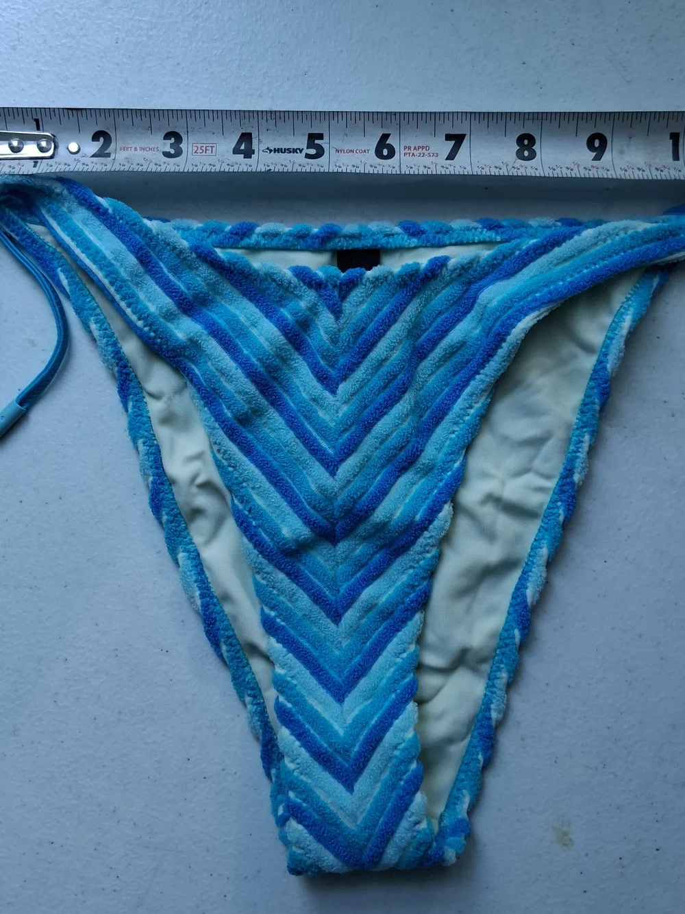 triangl swimwear Aqua Blue Chevron Tie-Side Bikini Bottom
